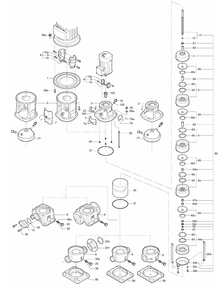 Деталировка Grundfos CR 2