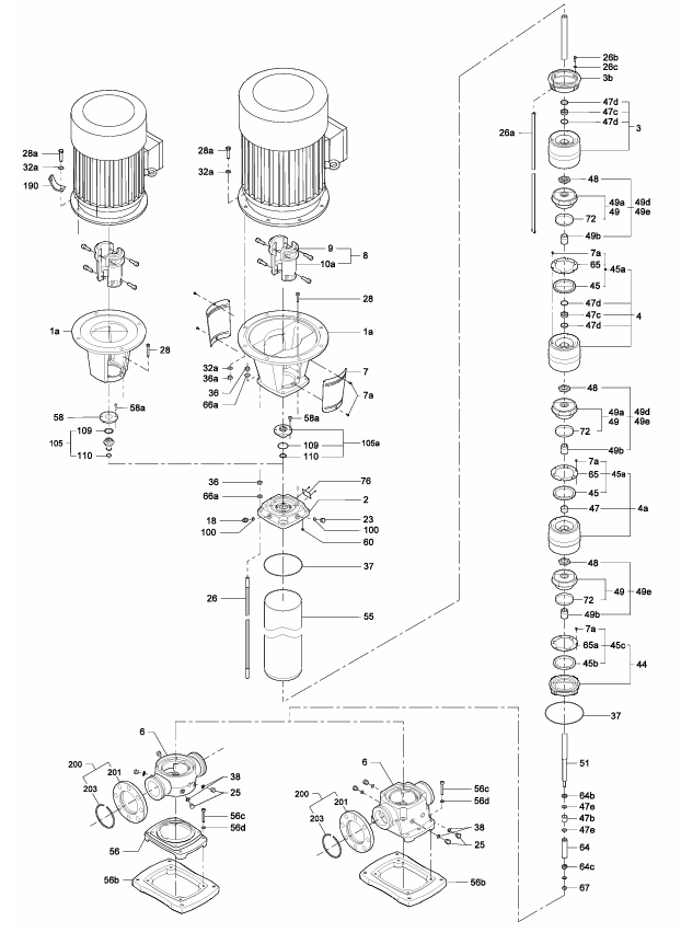 Деталировка Grundfos CR 4