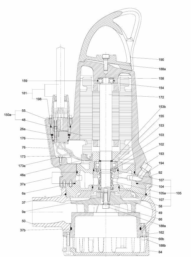 Конструкция погружного насоса Grundfos DP EF
