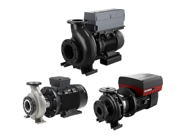 Консольно-моноблочный насос Grundfos NB для подбора по расходу и напору